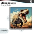thumbnail image 4 of Stupell Industries Cottage Velociraptor Desert Sunset White Framed Giclee Art, 17 x 17, by Creative Studio, 4 of 8