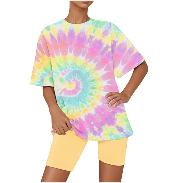 Conjunto de Pijama de las Mujeres de Manga Corta Sólida de Lechuga Y Pantalones Cortos de 2 Piezas de Poliéster, Pijama Suelto Casual para el Verano