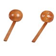 thumbnail image 2 of VONKY Japanese Style Long Handle Wooden Soup Spoon Ramen Ladle Strainer Hot Pot Scoop Colander Kitchen Utensil, 2 of 9