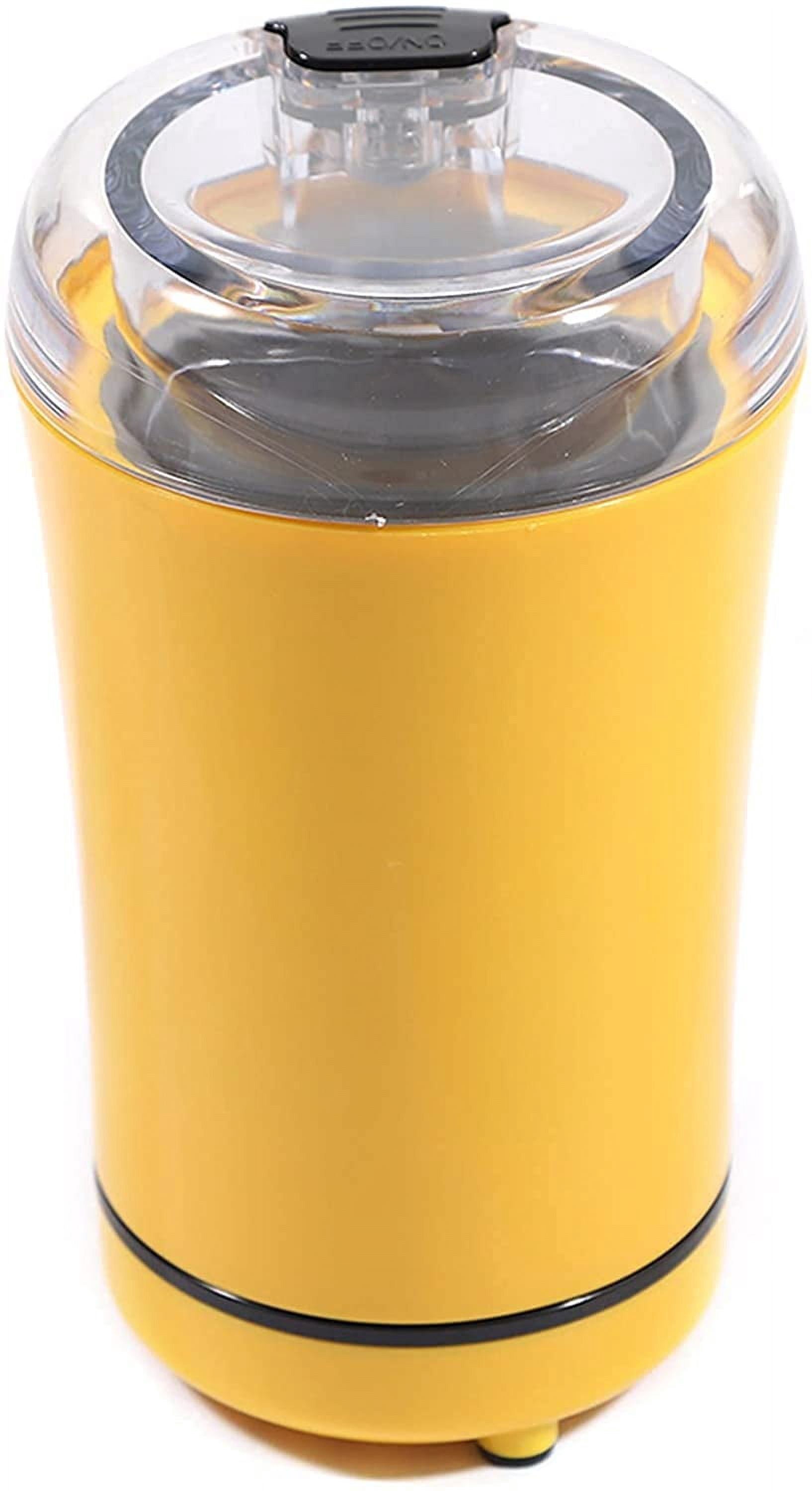 Electric Coffee Grinder-Electric Blade Spices, Fast Coffee Grinder with Stainless Steel Blade, Coffee Grinders Grain Mill Small Grinder For Beans Grains 6.69 inch 150W (Yellow)