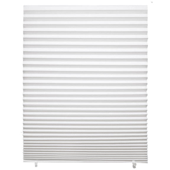 6-Pack Pleated Paper Temporary Shades Cordless Light Filtering Cut to Size Temporary Paper Blinds for Indoor Windows of Office, Bedroom, Bathroom, Living Room, 36" W x 72" H, White