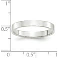thumbnail image 3 of Solid 14k White Gold 3.2mm Lightweight Flat Wedding Band Size 8.5 - Ring Size 8.5, 3 of 6