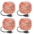 thumbnail image 3 of Paquete de 4 luces LED de hadas con enchufe USB, luces de cadena de cobre para decoración de árboles de Navidad, fiestas, bodas y habitaciones interiores, 3 of 5