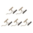 thumbnail image 1 of Unique Bargains 10Set Ribbon Crimp Clamp Ends Lobster Claw Clasps & Chain 30mm Bronze Tone for DIY, 1 of 7