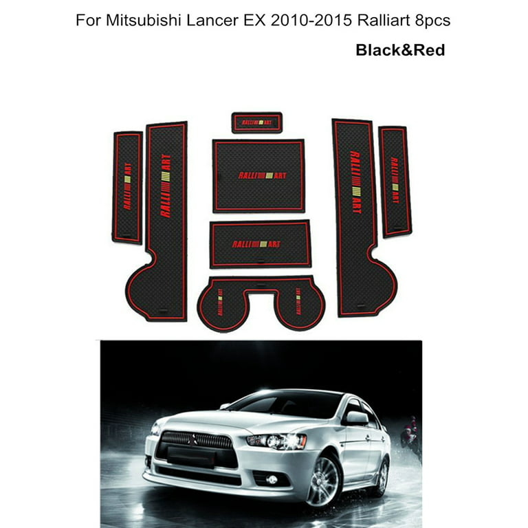 8pcs/set Door Non-slip Groove Pad Gate Slot Mat Decor Replacement For  Mitsubishi Lancer Ex 2010-2015 