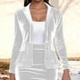 thumbnail image 2 of Hinvhai Women's Velvet Blazer Long Sleeve Notched Lapel Button Front Cardigan Suit Jacket Blazer White XL(XL), 2 of 7