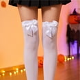 thumbnail image 6 of Garbnen Thigh High Socks with Bow Over the Knee Stockings Comfortable Lightweight Hosiery for Halloween and Daily Wear, 6 of 6