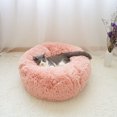 thumbnail image 2 of Labymos Blusea Soft Plush Round Pet Bed Cat Soft Bed Cat Bed for Cats Small, 2 of 8