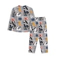 thumbnail image 2 of Wukai Dog Print Women's Pajama Set - Soft Long Sleeve Sleepwear for Comfort and Style-XX-Large, 2 of 9