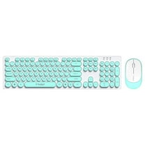 ZFYXGS Wireless Keyboard And Mouse Combo, Cute Keyboard Round Keycap, Thin Quiet 2.4GHz Key Board For Laptop