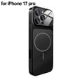 thumbnail image 1 of for 17 Pro Max Case-Heavy Duty Clear Case with Camera Lens Protection,Compatible Magnetic Design,Translucent Matte Finish,Anti-Fingerprint,Slim Rugged Phone Cover (2025 Model, Black), 1 of 8