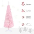 thumbnail image 6 of Kadyn Christmas Tree, Xmas Trees,5' Artificial Pencil Christmas Tree, Slim Xmas Tree with 294 Realistic Branch Tips, Pink, 6 of 6