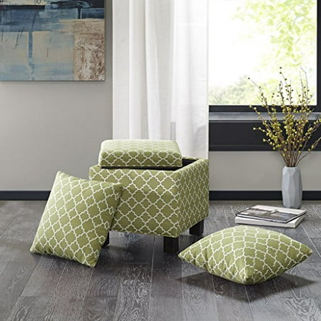 UPC 086569951656 product image for Square Storage Ottoman with Pillows-Color:Light Green,Size:See below | upcitemdb.com