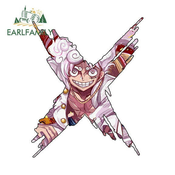 EARLFAMILY 5.1 in Anime Tear Car Stickers Cool Motorcycle Windows Helmet Trunk Waterproof Vinyl Decal Scratch-Proof Fashionable Car Accessories