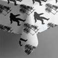 thumbnail image 3 of White Bigfoot and Tree Pattern Rectangle Tablecloth 60"x102",Waterproof Polyester Rectangle Table Cloth, Wipeable Spillproof Polyester Tablecloth for Dining, Camping, Indoor and Outdoor, 3 of 6