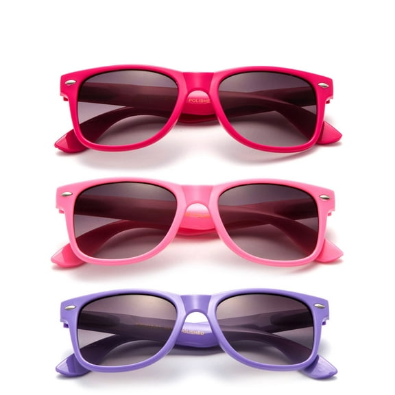 Newbee Fashion - "Blue" Kids Style Sunglasses with Comfortable Spring Temple UV Protection Girls Boys Toddlers Sunglasses ( 1-6 Years)