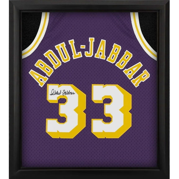 Kareem Abdul-Jabbar Los Angeles Lakers Framed Autographed Mitchell & Ness Purple 1983-1984 Swingman Jersey Shadowbox - Fanatics Authentic Certified
