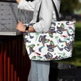 thumbnail image 6 of Goofa Dinosaur on Excavator2 Print Beach Bags Waterproof Beach Tote Bag Zipper Sandproof Swim Pool Bag Large Tote Beach Vacation Travel, 6 of 6