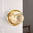 thumbnail image 3 of HLONK Bouton de Porte d'Entrée à Clé, Serrure Ronde Réversible, Finition Laiton Poli, Serrure de Porte, Installations Simples pour l'Intérieur et l'Extérieur, 3 of 8