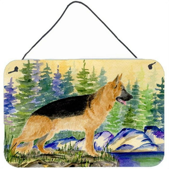 German Shepherd Indoor Aluminium Metal Wall Or Door Hanging Prints