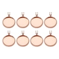 thumbnail image 4 of 10PCS DIY Trays Pendant DIY Time Bezel Pendants Retro V-shaped Hanging Pendants Creative Copper DIY Trays Pendant Multi-purpose for DIY Crafts Jewelry Making Use (Rose Gold Inner 20MM) (Random Style), 4 of 6