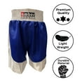 thumbnail image 7 of Men's Professional Boxing Shorts, Ultra Lightweight, and Durable - Ideal for Boxing, MMA, Muay Thai, Kickboxing, and Fitness Training, Blue/White, X-Small, 7 of 7