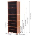 10Tier Bamboo Shoe Shoe Shelf Storage Organizer with Door
