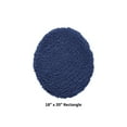 thumbnail image 2 of Better Trends 18"x20" Premium Toilet Lid Cover 100% Cotton Tufted Bathroom Rug Water Absorbent Reversible Machine Washable Navy - Lux Collection, 2 of 4