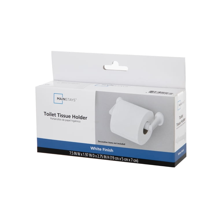 White Oval Wall Mount Toilet Paper Holder photo 3
