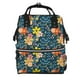 thumbnail image 1 of Fotbe Blue Floral Mochila Maternidad - Lona de Sarga Impermeable, Mochila de Pañales de Gran Capacidad con Múltiples Bolsillos y Correas Ajustables, 1 of 6