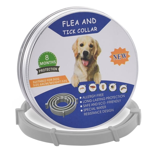 Collar antipulgas y garrapatas para mascotas, Collar de prevención de pulgas y garrapatas para perros y gatos, repelente de insectos antimosquitos, suministros para cachorros, hasta 8 meses LIUWENJING unisex