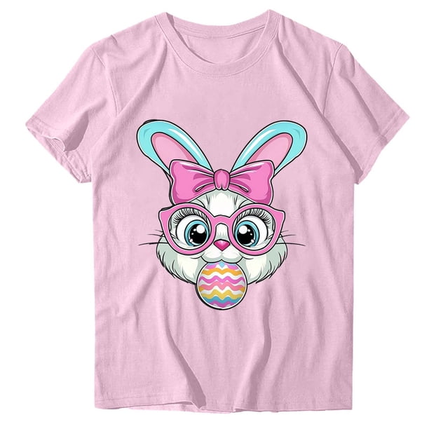 Camisetas de Manga Larga de las Mujeres Pascua Impresión Cuello Redondo Suelto Casual Suave Poliéster Primavera Verano Vacaciones Suéter Tops