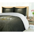 thumbnail image 5 of Ambesonne Vintage Duvet Cover Sets, Classic Dark Chandelier, 2-King, Grey and Yellow, 5 of 7