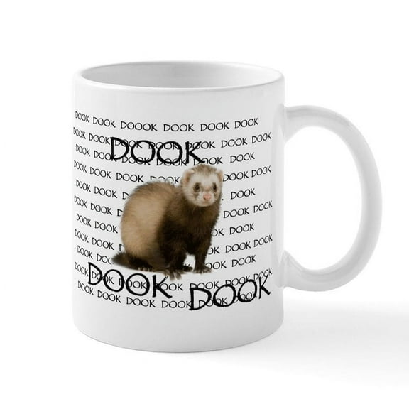 CafePress - DOOKING FERRET Mug - 11 oz Ceramic Mug - Novelty Coffee Tea Cup