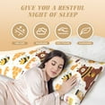 thumbnail image 4 of Bingfone Body Pillow Cover Long Pillow Case With Zipper Decorative Bedding Pillowcase 20"X54" Soft Cushion Pillow Case For Bedroom-Cute Bee Honey Jar Hive Bear, 4 of 8