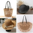 thumbnail image 7 of 1 Roll 650m Natural Paper Raffia Ribbon Handmade Paper Rattan Ribbon Black Woven Paper Ribbon, 7 of 7