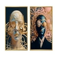thumbnail image 2 of Designart "Retrofuturistic Man Portrait of the Future I" Man Framed Wall Art Set Of 2 - Glam Gold Frame Gallery Set For Office Decor, 2 of 6