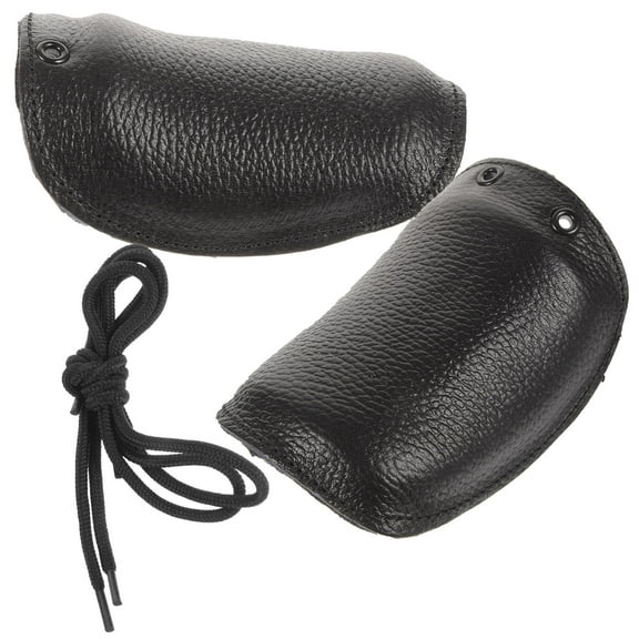 Raindrops Cowhide Work Boot Toe Guard Metatarsal Guards for Boots Shoes Black