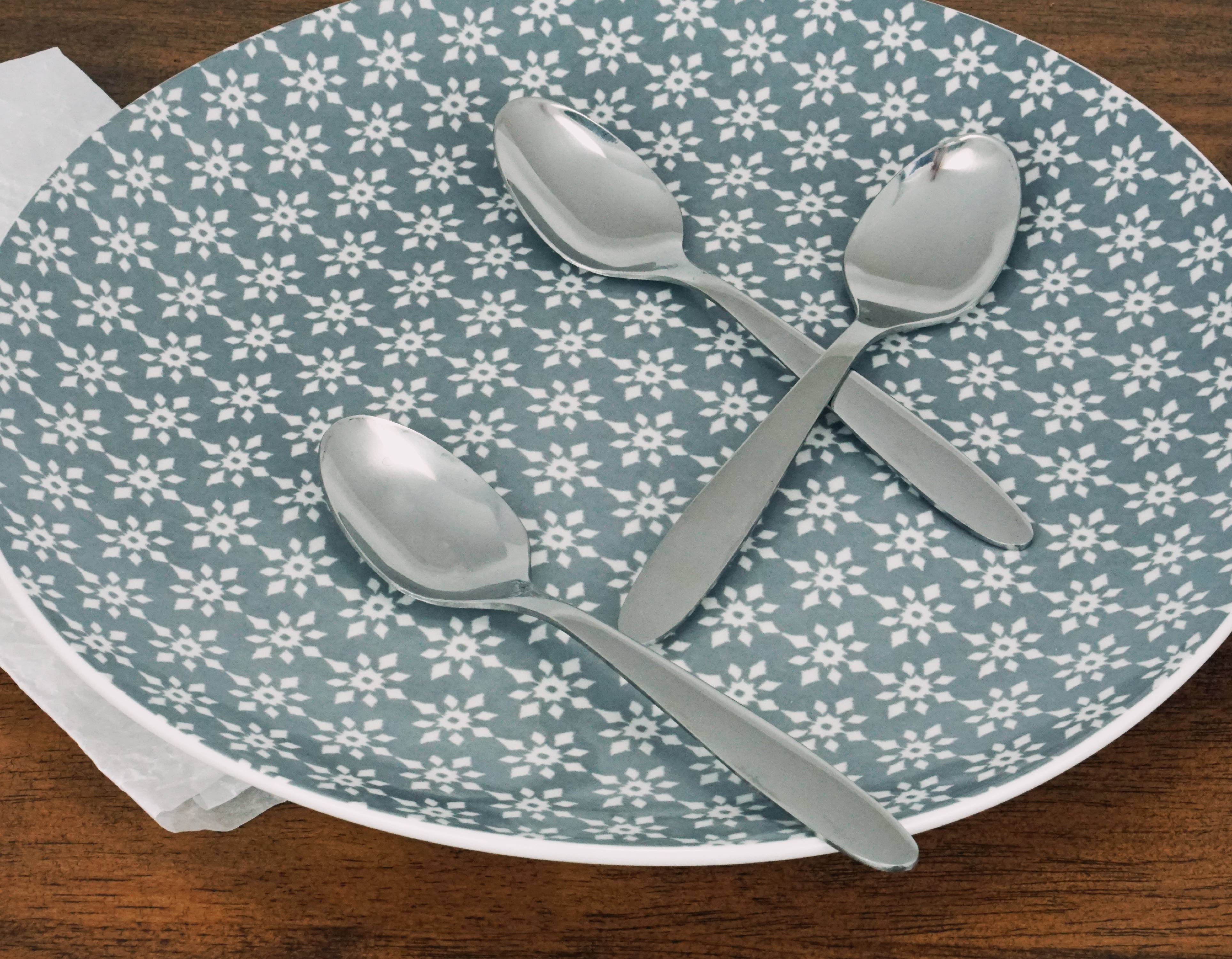 Mainstays Breck Stainless Steel Teaspoon Set, Adult 3-Piece Tableware Set