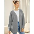 thumbnail image 3 of Women's Cardigan 2023 Open Front Oversized Button Lightweight Sweaters V Neck Loose Cardigans Knit Outwear, 3 of 5