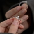 thumbnail image 5 of YYKihy Pearl Sterling Silver Ring For Women 925 Sterling Silver Cubic Zirconia Wrap Finger Open Statement Rings Engagement Rings, 5 of 5