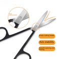 thumbnail image 3 of black eyebrow trimming scissors eyebrow nose hair scissors small scissors beauty makeup tools eyebrow trimming scissors-Rubber black, 3 of 5
