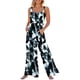 thumbnail image 1 of Sunloudy - Mono informal con cuello cuadrado para mujer, a la moda, color sólido/estampado, sin mangas, con pernera ancha Sunloudy S, M, L, XL, 1 of 9