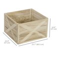 thumbnail image 3 of HOMCOM 24" Wooden Christmas Tree Collar Box Light Distressed Wood Finish, 3 of 10