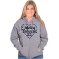 thumbnail image 3 of Definitely Dominican Cute Flag Love Zip Hoodie Sweatshirt Women Brisco Brands X, 3 of 5