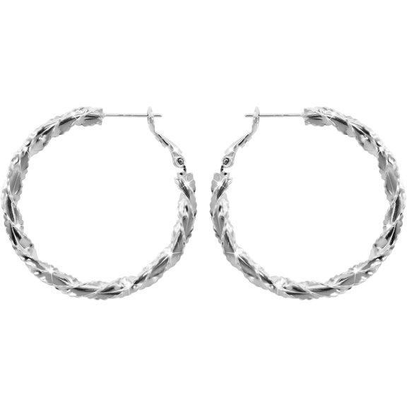 Chunky Gold Hoop Earrings For Women, Trendy 14K Gold Plated Gold/Silver Statement Earring Thick Open Double Hoop Earrings Lightweight Hypoallergenic Earrings Gold Jewelry[Z1]