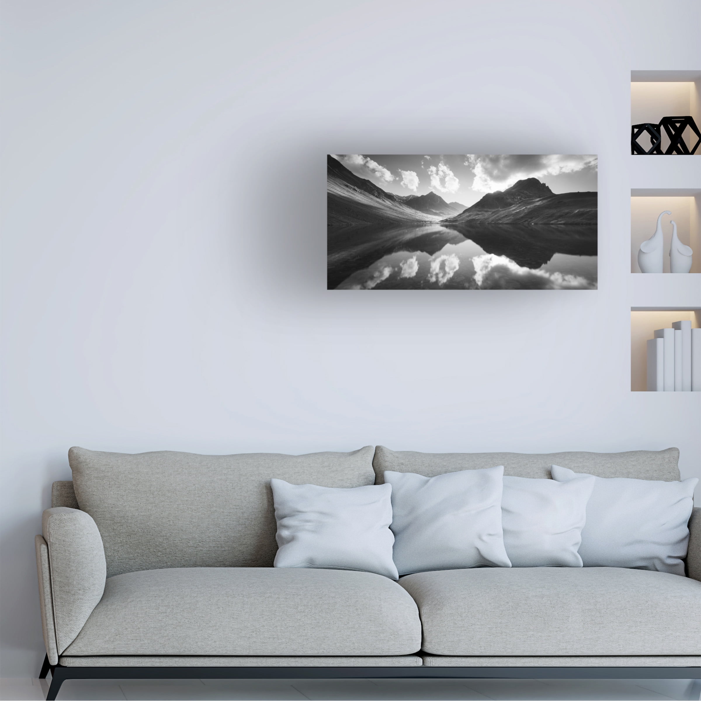 Burim Muqa 'Mountain Reflection' Canvas Art