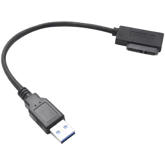 Cable adaptador USB 3.0 a unidad óptica SATA Slimline de 7+6 y 13 pines para CD/DVD ROM de portátil