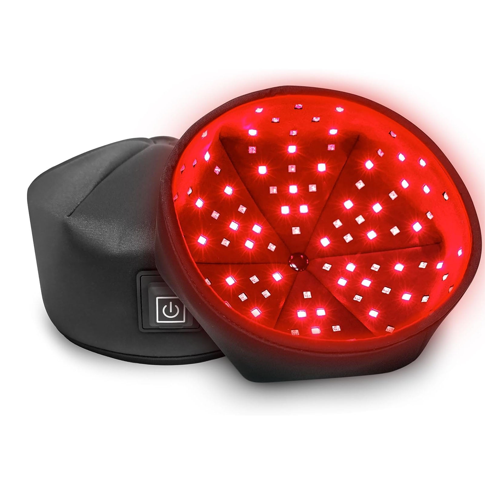 YAHHU Infrared Red Light Therapy Hat Hair Regrowth Cap 660nm 830nm 120 LEDs Adjustable Pulse Modes USB Powered Wearable Device for Pain Relief, Blood Circulation & Scalp Massage, 10 Inches