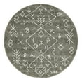 thumbnail image 7 of Unique Loom Rabat Shag Collection Area Rug - Tribal (8' Round Gray/Ivory), 7 of 7